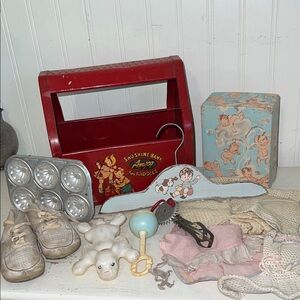 Mixed Lot vintage doll and girl toys